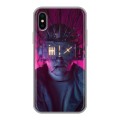 Дизайнерский силиконовый чехол для Iphone x10 Cyberpunk 2077