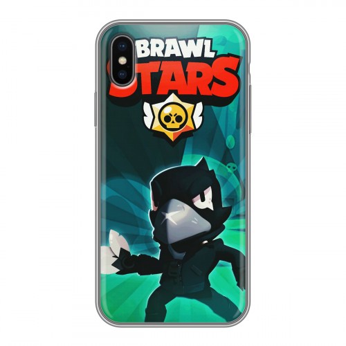 Дизайнерский силиконовый чехол для Iphone x10 Brawl Stars