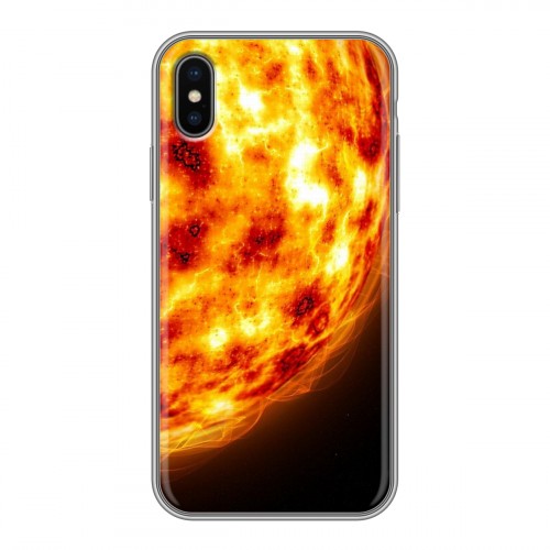 Дизайнерский силиконовый чехол для Iphone x10 Солнце
