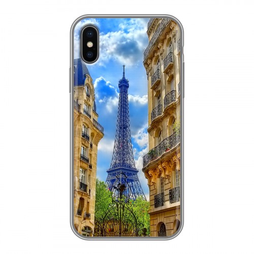 Дизайнерский силиконовый чехол для Iphone x10 Париж