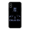 Дизайнерский силиконовый чехол для Iphone x10 Deus ex