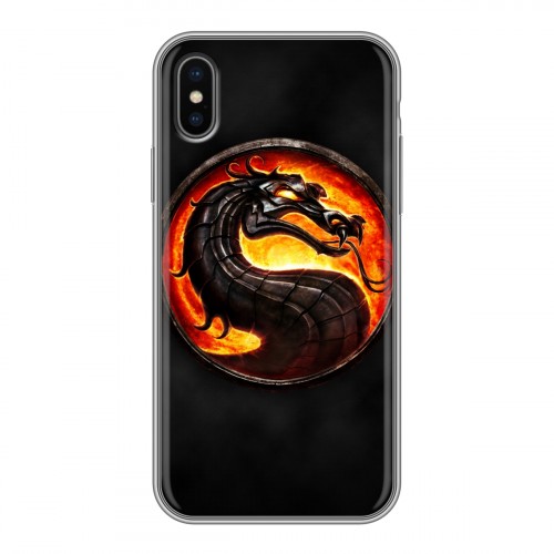 Дизайнерский силиконовый чехол для Iphone x10 Mortal Combat