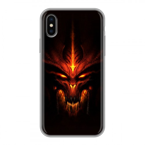 Дизайнерский силиконовый чехол для Iphone x10 Diablo