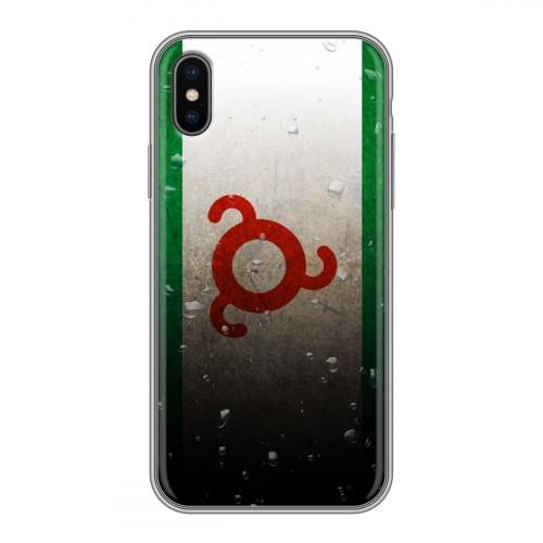 Дизайнерский силиконовый чехол для Iphone x10 Флаг Ингушетии
