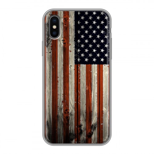 Дизайнерский силиконовый чехол для Iphone x10 Флаг США