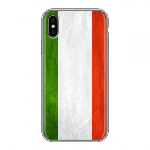 Дизайнерский силиконовый чехол для Iphone x10 Флаг Италии