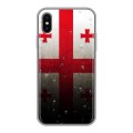 Дизайнерский силиконовый чехол для Iphone x10 Флаг Грузии