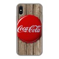 Дизайнерский силиконовый чехол для Iphone x10 Coca-cola