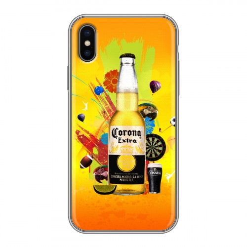Дизайнерский силиконовый чехол для Iphone x10 Corona
