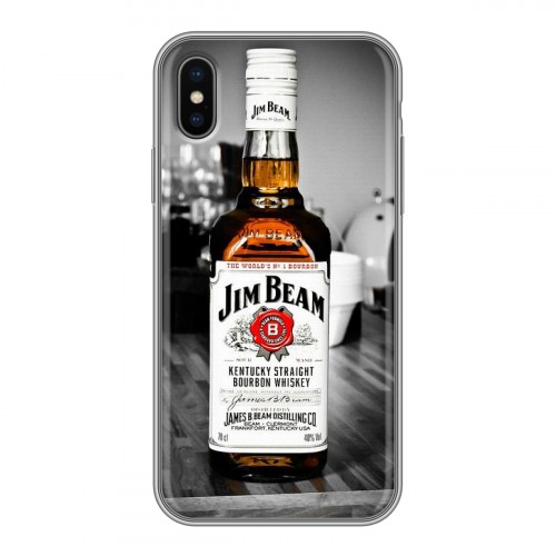 Дизайнерский силиконовый чехол для Iphone x10 Jim Beam
