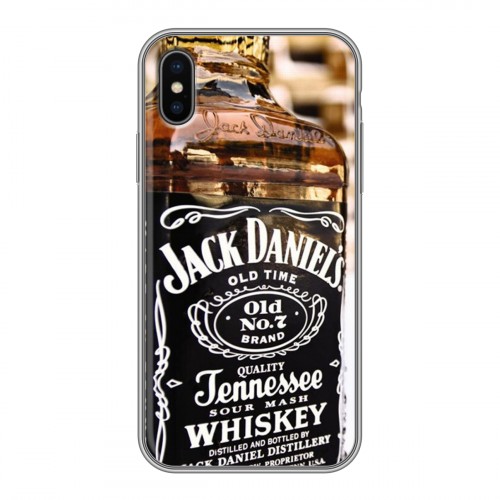 Дизайнерский силиконовый чехол для Iphone x10 Jack Daniels
