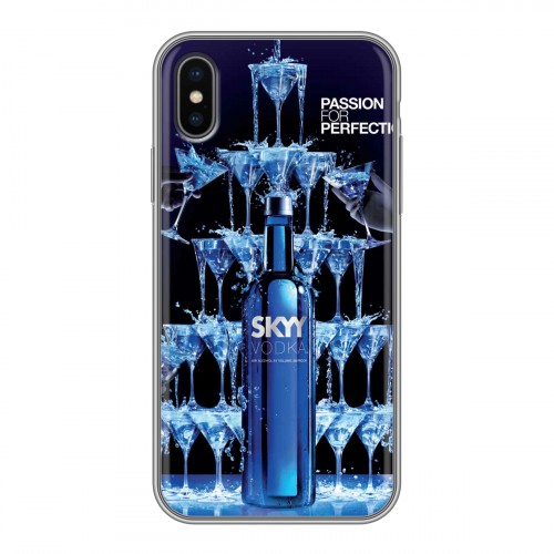 Дизайнерский силиконовый чехол для Iphone x10 Skyy Vodka