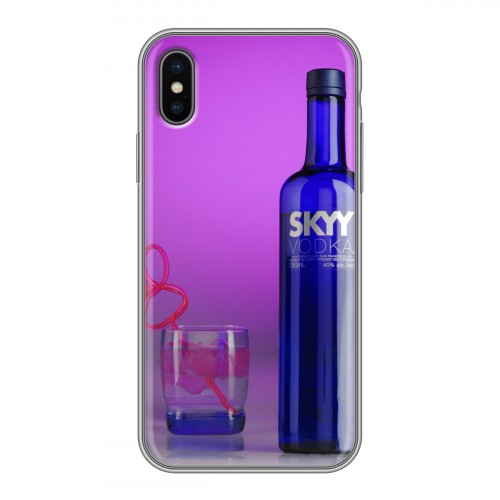Дизайнерский силиконовый чехол для Iphone x10 Skyy Vodka