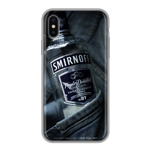 Дизайнерский силиконовый чехол для Iphone x10 Smirnoff