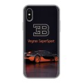 Дизайнерский силиконовый чехол для Iphone x10 Bugatti
