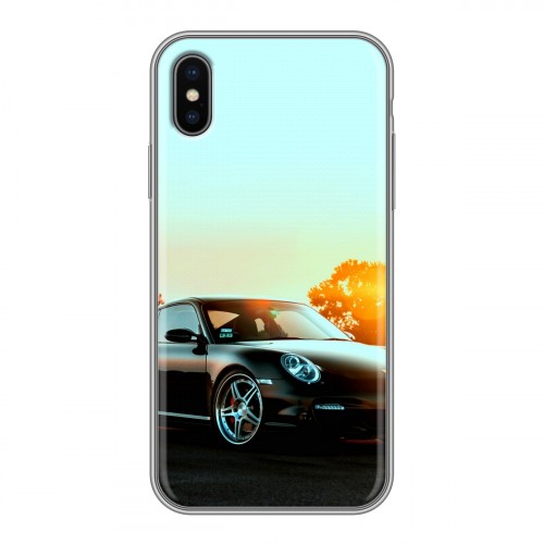 Дизайнерский силиконовый чехол для Iphone x10 Porsche