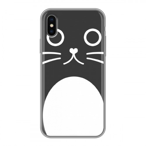 Дизайнерский силиконовый чехол для Iphone x10 Эмоциональные морды