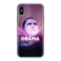 Дизайнерский силиконовый чехол для Iphone x10 Барак Обама