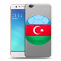 Полупрозрачный дизайнерский пластиковый чехол для OPPO F3 Флаг Азербайджана