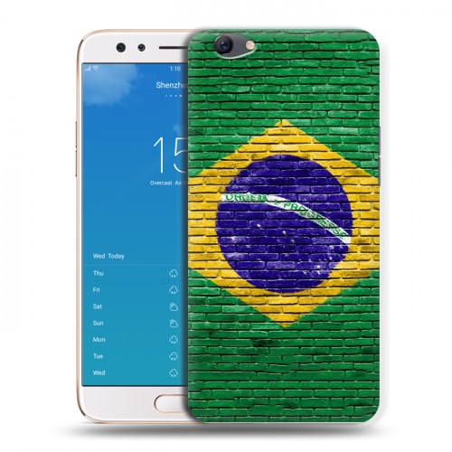 Дизайнерский пластиковый чехол для OPPO F3 Plus Флаг Бразилии