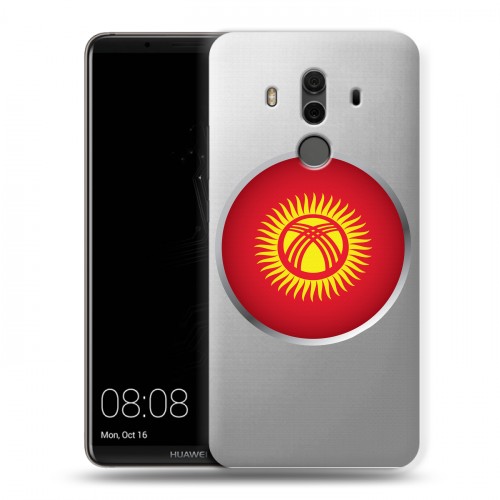 Полупрозрачный дизайнерский пластиковый чехол для Huawei Mate 10 Pro флаг Киргизии