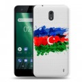 Полупрозрачный дизайнерский пластиковый чехол для Nokia 2 Флаг Азербайджана