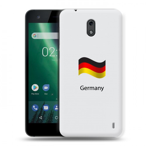 Дизайнерский пластиковый чехол для Nokia 2 Флаг Германии