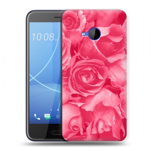 Дизайнерский пластиковый чехол для HTC U11 Life Монохромные цветы