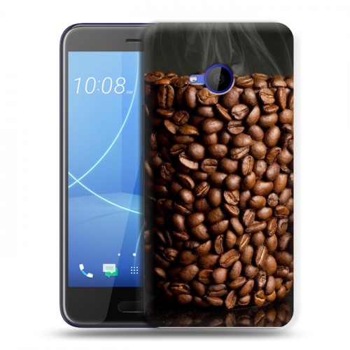 Дизайнерский пластиковый чехол для HTC U11 Life кофе текстуры