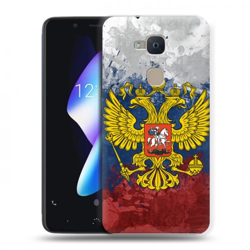 Дизайнерский силиконовый чехол для BQ Aquaris V Российский флаг и герб