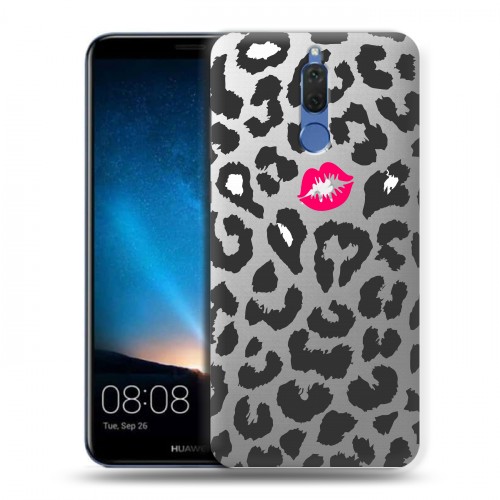 Полупрозрачный дизайнерский пластиковый чехол для Huawei Nova 2i Прозрачные поцелуи