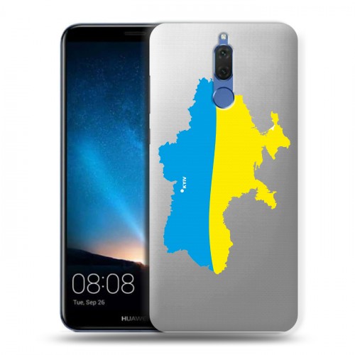 Полупрозрачный дизайнерский силиконовый чехол для Huawei Nova 2i Флаг Украины