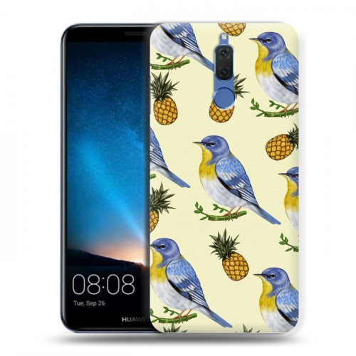 Дизайнерский силиконовый чехол для Huawei Nova 2i Птицы и фрукты
