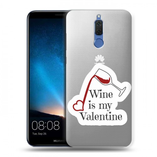 Полупрозрачный дизайнерский пластиковый чехол для Huawei Nova 2i День Святого Валентина