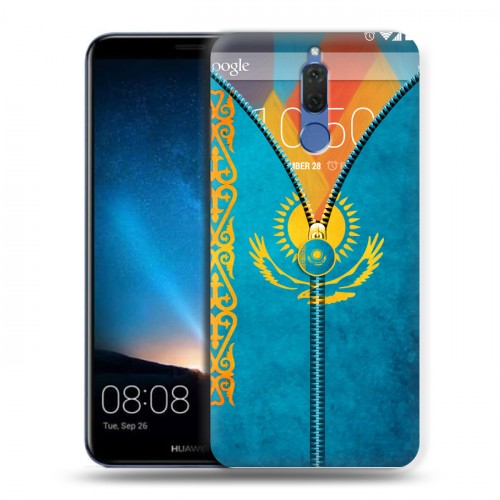 Дизайнерский силиконовый чехол для Huawei Nova 2i Флаг Казахстана