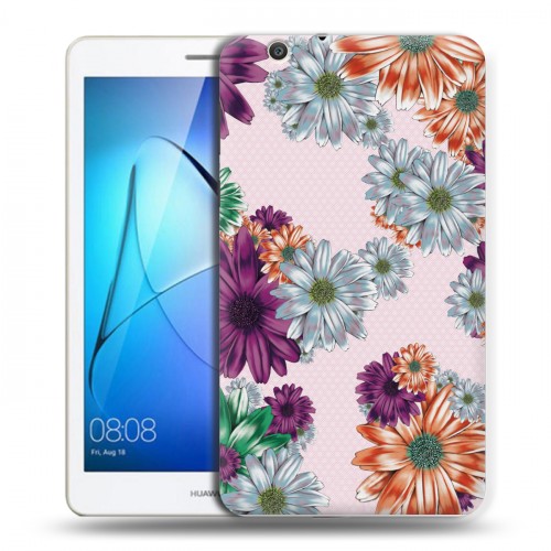 Дизайнерский силиконовый чехол для Huawei MediaPad T3 7 3G Цветочный арт-деко