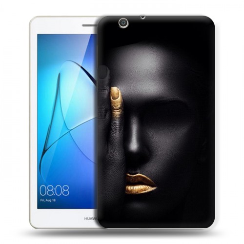 Дизайнерский силиконовый чехол для Huawei MediaPad T3 7 3G Черное золото