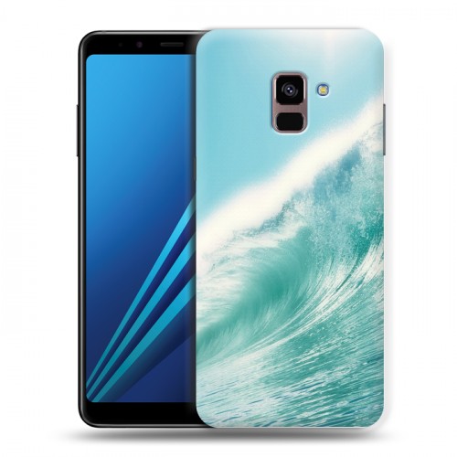 Дизайнерский пластиковый чехол для Samsung Galaxy A8 Plus (2018) волны