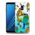 Дизайнерский пластиковый чехол для Samsung Galaxy A8 Plus (2018) Птицы и фрукты