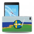 Дизайнерский силиконовый чехол для Lenovo Tab 4 7 Essential флаг Швеции