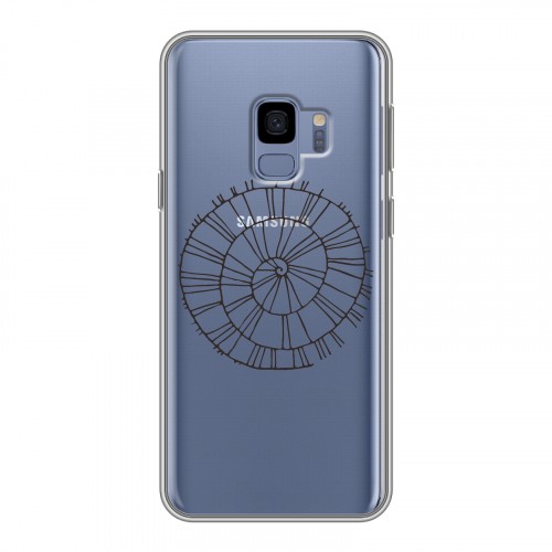 Полупрозрачный дизайнерский пластиковый чехол для Samsung Galaxy S9 Абстракции 5
