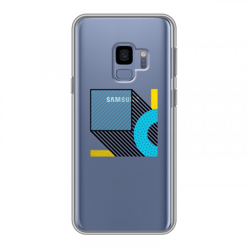 Полупрозрачный дизайнерский пластиковый чехол для Samsung Galaxy S9 Абстракции 3