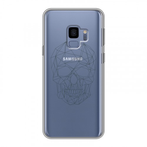 Полупрозрачный дизайнерский пластиковый чехол для Samsung Galaxy S9 Прозрачные черепа 2