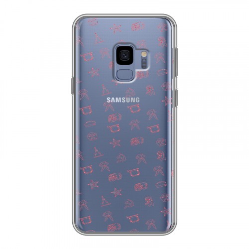 Полупрозрачный дизайнерский пластиковый чехол для Samsung Galaxy S9 Флаг СССР