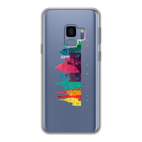 Полупрозрачный дизайнерский пластиковый чехол для Samsung Galaxy S9 Санкт-Петербург
