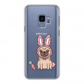 Полупрозрачный дизайнерский пластиковый чехол для Samsung Galaxy S9 Прозрачные щенки