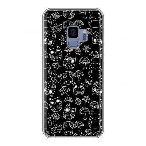 Дизайнерский пластиковый чехол для Samsung Galaxy S9 Совиные узоры