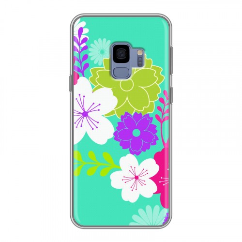 Дизайнерский пластиковый чехол для Samsung Galaxy S9 Цветы кимоно