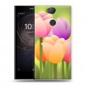 Дизайнерский силиконовый с усиленными углами чехол для Sony Xperia XA2 Романтик цветы