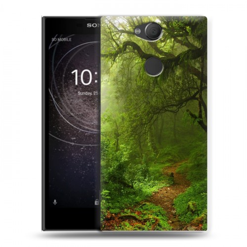 Дизайнерский силиконовый с усиленными углами чехол для Sony Xperia XA2 лес